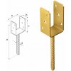 Domax PS zapustená pätka stĺpika typu U 150 x 150 PS 60 U - 61 x 60 x 124 x 4.0 mm 6 ks