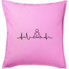 Ekg yoga - Vankúš 50x50 - 50x50 - Iba poťah ( Ružová )