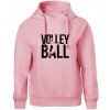 Volleyball nápis - Oversized mikina dámská Moon - kratšia + širšia - XS ( Ružová )