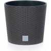 PROSPERPLAST Kvetináč RATO ROUND + vklad umbra 25,0 cm