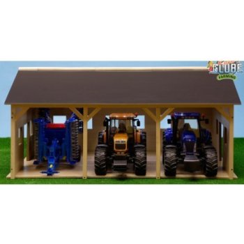 Kids Globe Farming garáž 555x75x435 cmpro 3 traktory 1:16