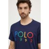 Bavlnené tričko Polo Ralph Lauren pánske, tmavomodrá farba, s nášivkou, 710934742 S