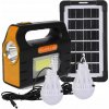 Mobilný solárny fotovoltaický set USB LED PV
