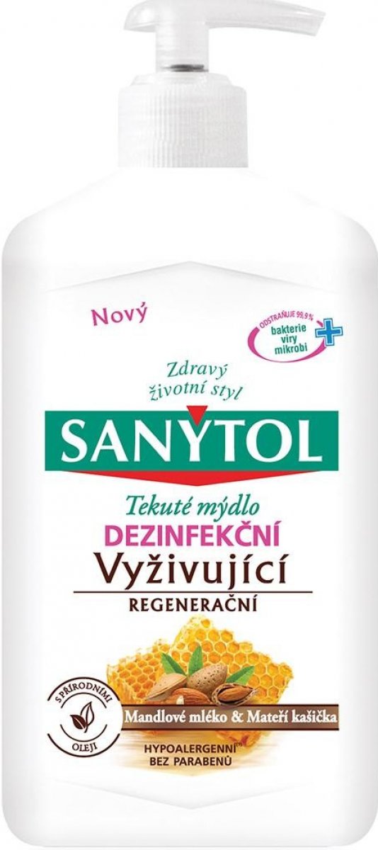 Sanytol tekuté mydlo dezinfekční vyživující regenerační 250 ml od 2,18 € -  Heureka.sk