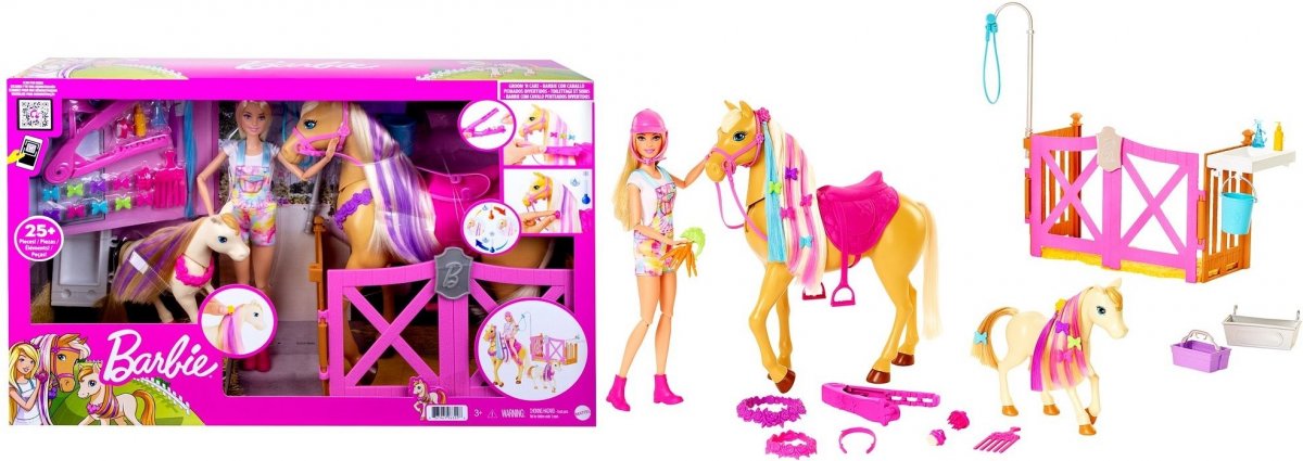 Barbie Rozkošný koník s doplnkami GXV77