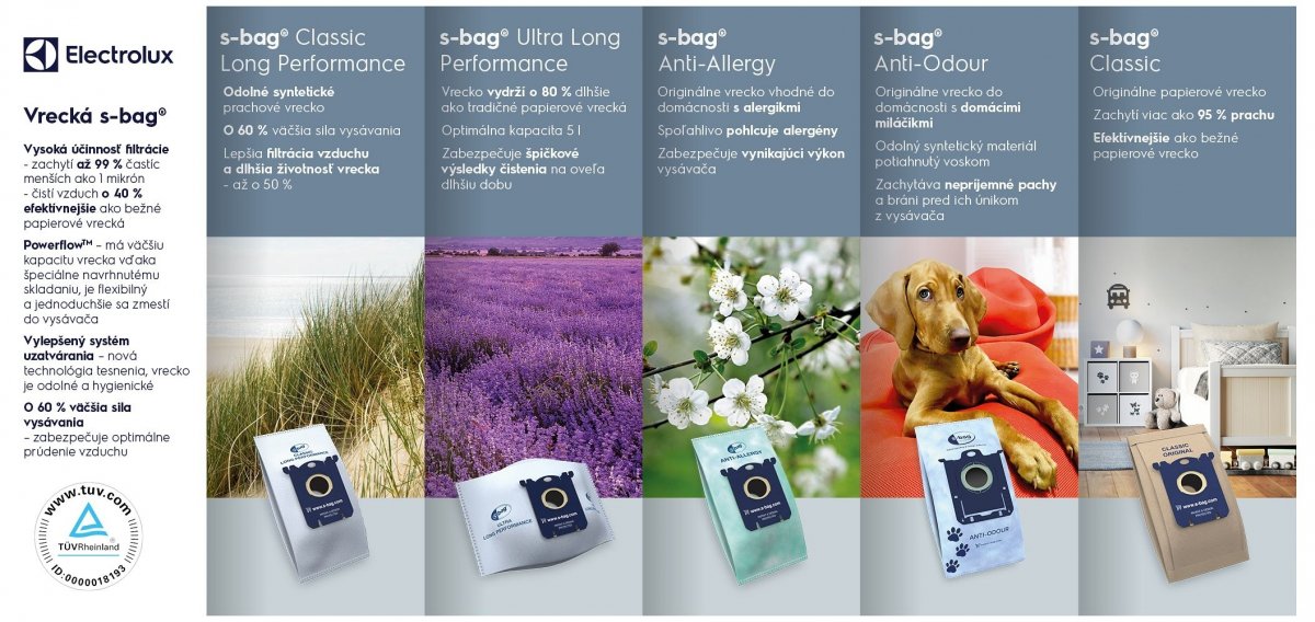 Electrolux E203S Anti-Odour S-Bag, 4ks
