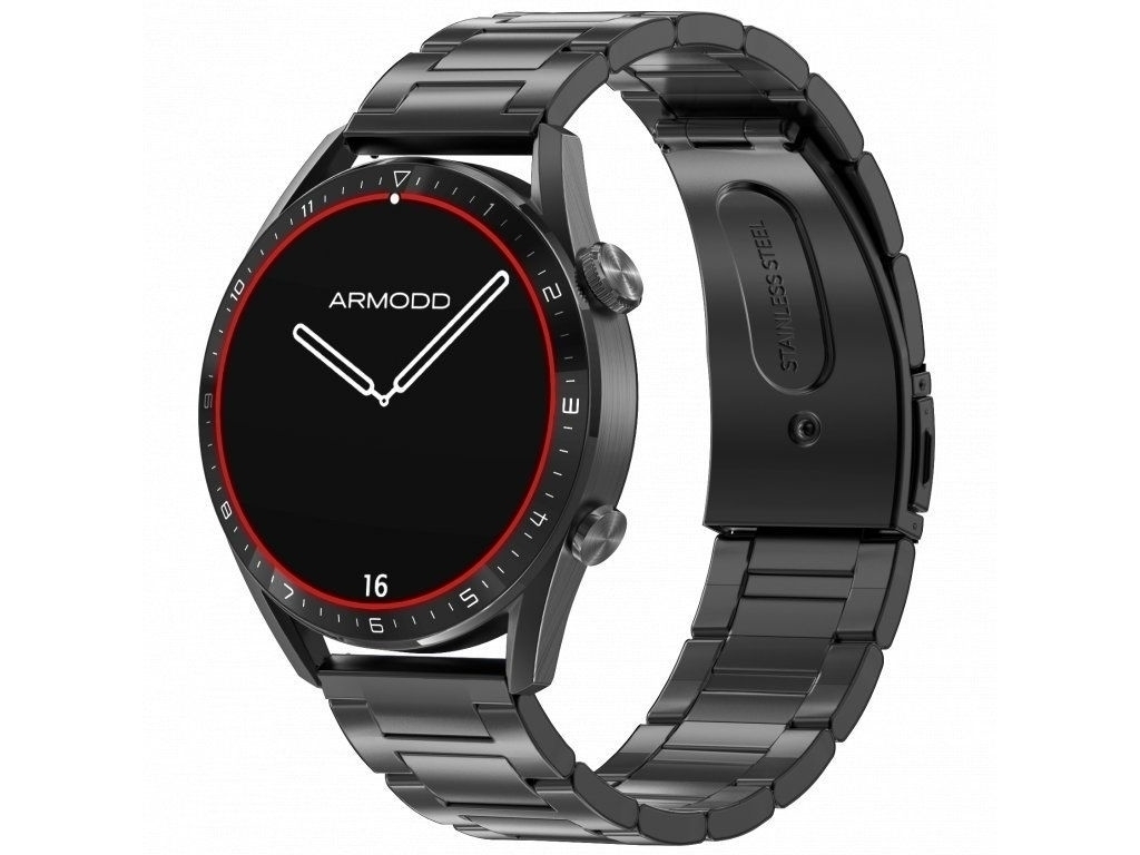 Correa ARMODD Silentwatch 5 Pro silicona negra con cierre plateado