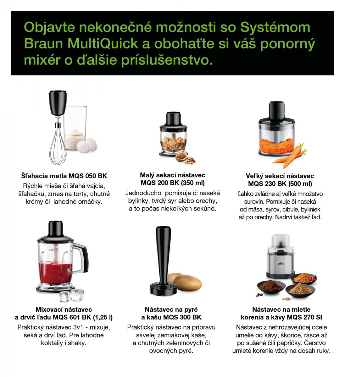 Braun MQS005BK - stojan na tyčový mixér