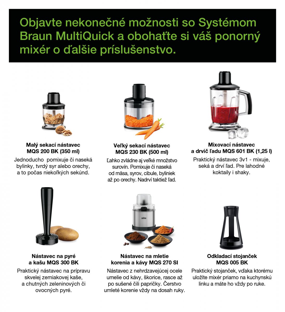 Braun MQS 050 BK šľahacia metla