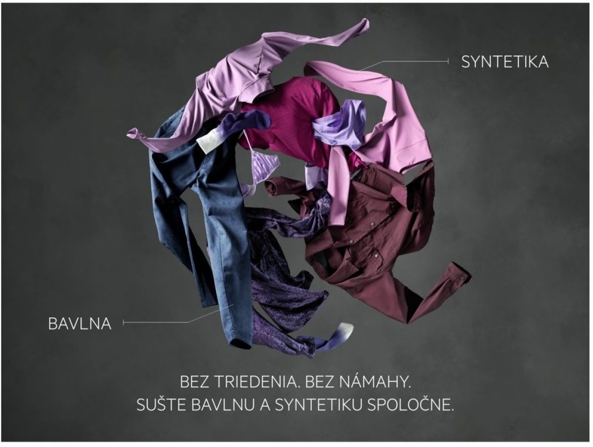Rovnomerné usušenie bavlny aj syntetiky