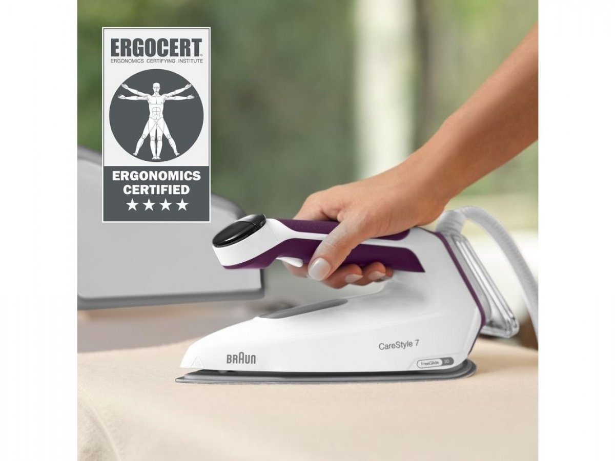 Ocenenie za ergonómiu. Úľava počas žehlenia.