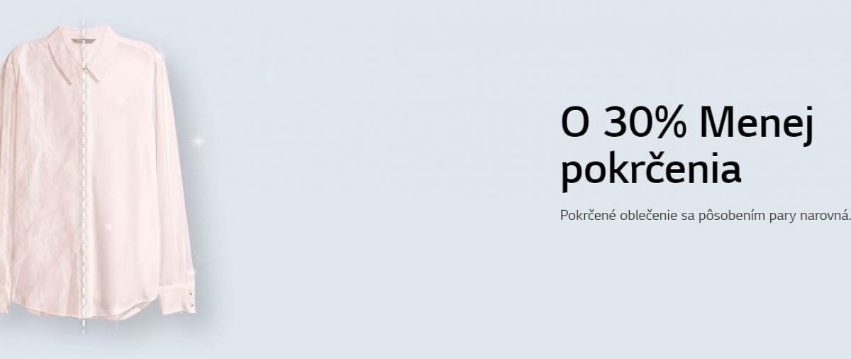 Až o 30 % menej pokrčenia