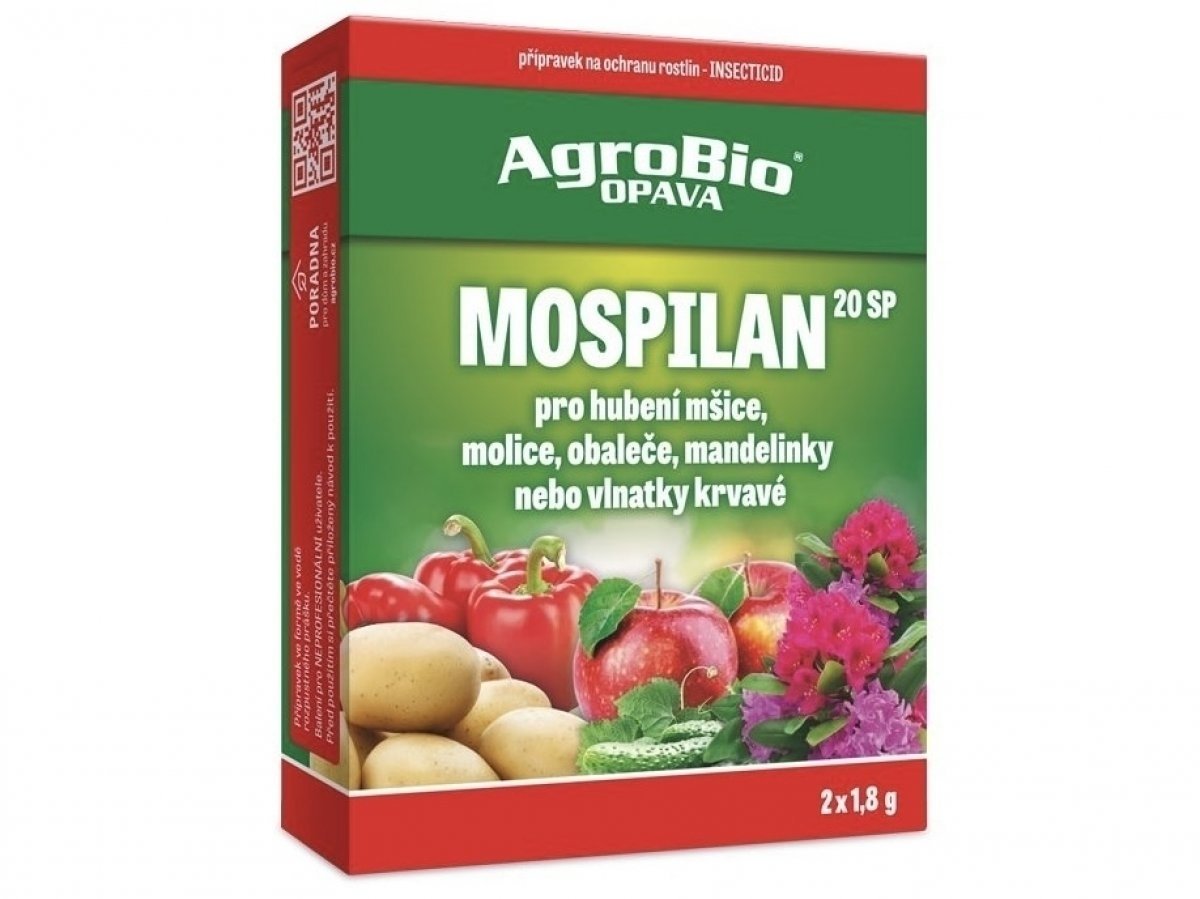 AgroBio Mospilan 20 SP Insekticíd proti voškám a moliciam 2 × 1,8 g