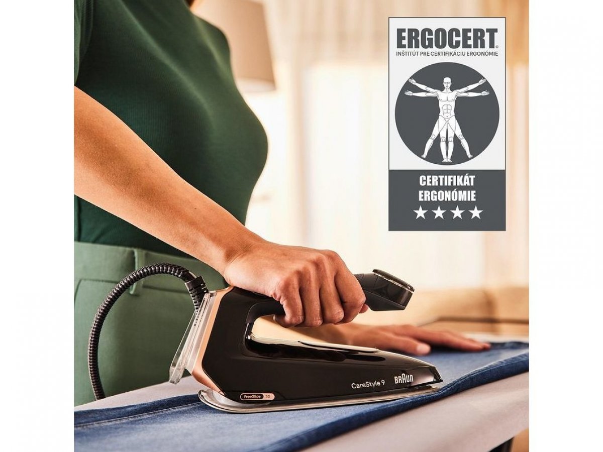 Ocenenie za ergonómiu. Úľava počas žehlenia.