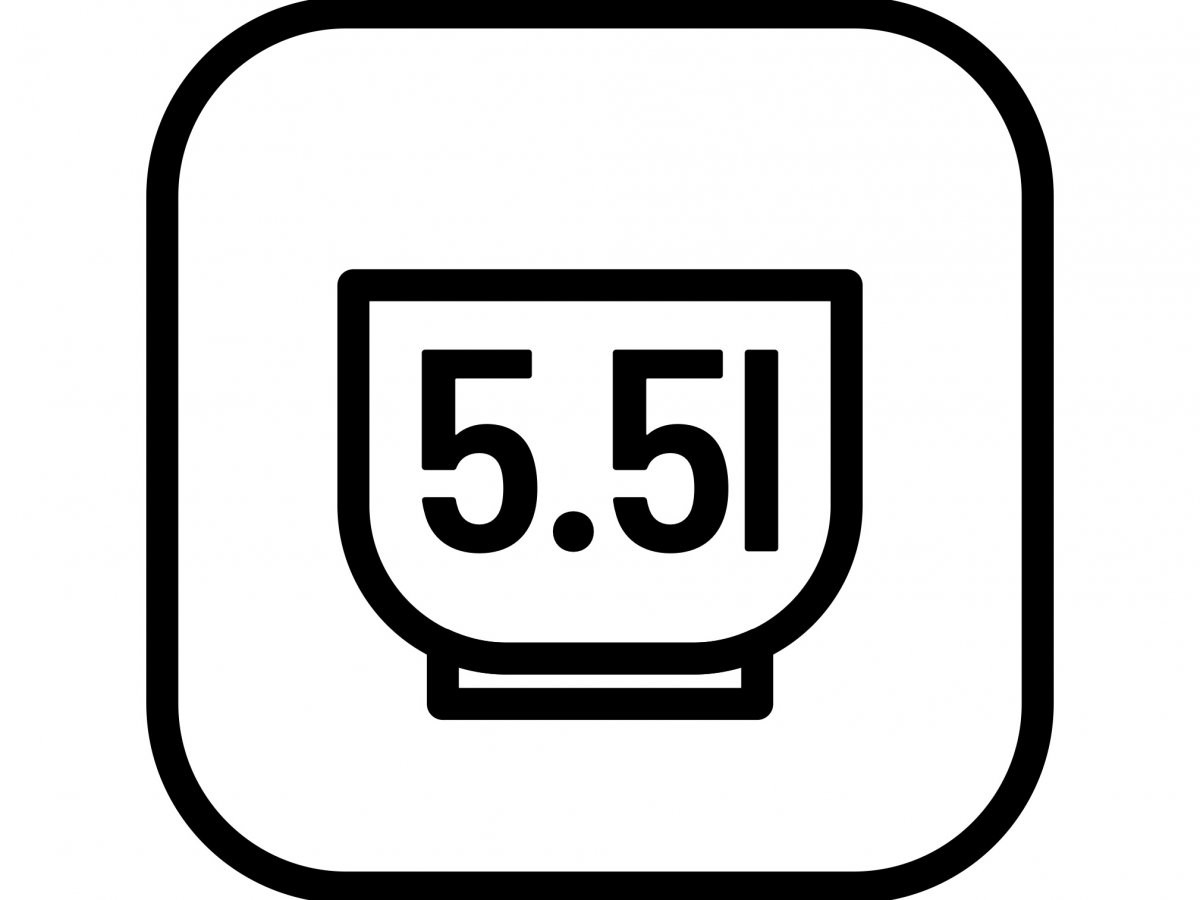 Veľká kapacita 5,5l