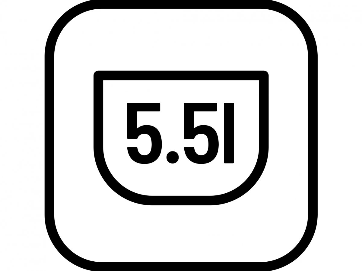 Veľká kapacita 5,5 l