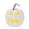 MAKRO - Tekvica Halloween biela LED, 17 x 20cm, keramika