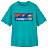 Tričko Patagonia K's Capilene Silkweight T-Shirt boardshort logo: subtidal blue JR XL 23/24 - Odosielame do 24 hodín