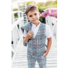 Teplaková súprava - Detský oblek od Royal Baby Shop - Polish Clothing Brand 140 Blue, Silver (Formálna vesta pre chlapca Blue Grille 140)