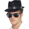 Klobúk - FEDORA BLUES BROTHERS - čierny, pánsky, plast