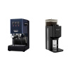 Gaggia Classic E24 BC, blue + Lelit Steve PM20, black