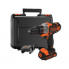 BLACK+DECKER Náradie - 18V AKU multifunkčný vŕtací skrutkovač, 1x aku 1,5 Ah Li-Ion, nabíjačka MT218K-QW
