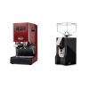 Gaggia New Classic EVO, red + Eureka Mignon Silenzio, CR black