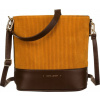David Jones hnedo-žltá crossbody kabelka s manšestrom 6877-2