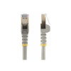 StarTech.com 7.5m CAT6A Ethernet Cable, 10 Gigabit Shielded Snagless RJ45 100W PoE Patch Cord, CAT 6A 10GbE STP Network Cable w/Strain Relief, Grey, Fluke Tested/UL Certified Wiring/TIA - Category 6A