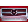 Sportovní maska s logem Mercedes G Class W463 facelift, stříbrná-chrom