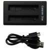Duálna nabíjačka pre batérie Insta360 One X3 / CINAQBT/A atď., s káblom USB