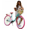 Mestsky bicykel - Dámske mestské bicykle 26 s kôšom dámsky (Dámske mestské bicykle 26 s kôšom dámsky)