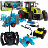 VEĽKÝ OVLÁDANÝ TRAKTOR S RC STROJOM TRAKTOR 39 cm USB