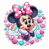 CUKROVÁ TLAČ jedlý obrázok na tortu Cukrová hmota Potlač Minnie Mouse Miki 4