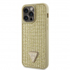 Púzdro Guess Rhinestones Triangle Metal Logo iPhone 14 Pro Max Gold