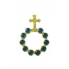 Ruženec: desiatok, kovový - zlatá + zelená farba - G243-D.CE