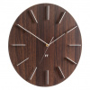 Designové nástěnné hodiny Future Time FT2010WE Round dark natural brown 40cm