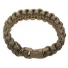 MFH náramok PARACORD - plastový klip, šírka 1,9cm - COYOTE, M
