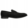 Pánske čierne poltopánky Loafers z nubuku Wojas veľ.41