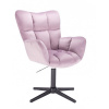 LuxuryForm DESIGN Kreslo AURORA VELUR na čiernom kríži - levanduľa
