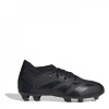 adidas Predator Edge.3 Junior Firm Ground Football Boots Black/Black 4 (36.7)