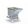 Výklopný vozík z ocele, pre VZV, s kolieskami, objem 200 litrov, zinkovaný