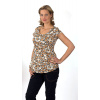 Tehotenské tričko Rialto Salice bielo-Hnedo-Čierne 7693 Dámská velikost: 38