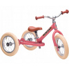 Prvý detský trojkolkový bicykel 2v1 odrážadlo ružový matný Trybike