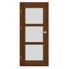ERKADO SET Rámové dvere FORZÍTIA 4 presklené, fólia Greko Orech +zárubeň+kľučka ERK-FORZITIA4-GrekoOrech