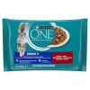 PURINA ONE Multipack SENIOR 7+ mini filetky s hovädzím a mrkvou s šťave 4x85g