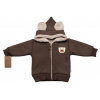 Oteplená pletená bundička Teddy Bear, Baby Nellys, dvojvrstvová, hnedá, veľ. 80/86, 80/86 (12-18m)