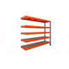 Trestles Prístavok k regálu 2200x1600x800, 5 políc Farba: oranžová a modrá