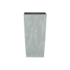 Plastový kvetináč s vložkou Urbi Square Beton Effect Gray 14 x 14 x 26,5 cm PROSPERPLAST