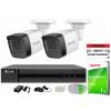 Sada pre monitoring 2 vonkajšie kamery 4MPX HiLook PoE IR30 nočné videnie 24/7